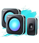 Wireless Doorbell JSIEEM 1200 feet Waterproof Door Bells &amp; Chimes Wireless with Flash LED Light 3...