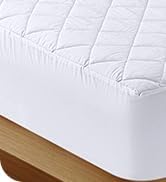 Utopia Bedding Waterproof Mattress Protector, Queen Mattress Pad, Noiseless Quilted Fitted Cover ...