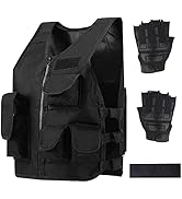 Green Bean Kids Outdoor Tactical Vest, Children's Combat Vest Adjustable Breathable Vest with Kid...