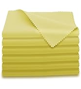 AAwipes Trumpet Cleaning Cloths Microfiber 12"x12" (6-Pack, Yellow) Plush Polishing Cloths for Mu...