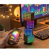 YEELIGHT Smart Pixel Art Table Lamp, 4 Pack Cube Light Kit with Music Sync, DIY LED Display with ...