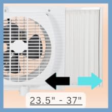 comfort zone window fan expands from 23.5 inches to 37 inches fitting virtually any window