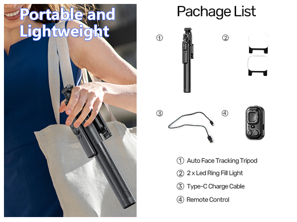 iphone tripod with light