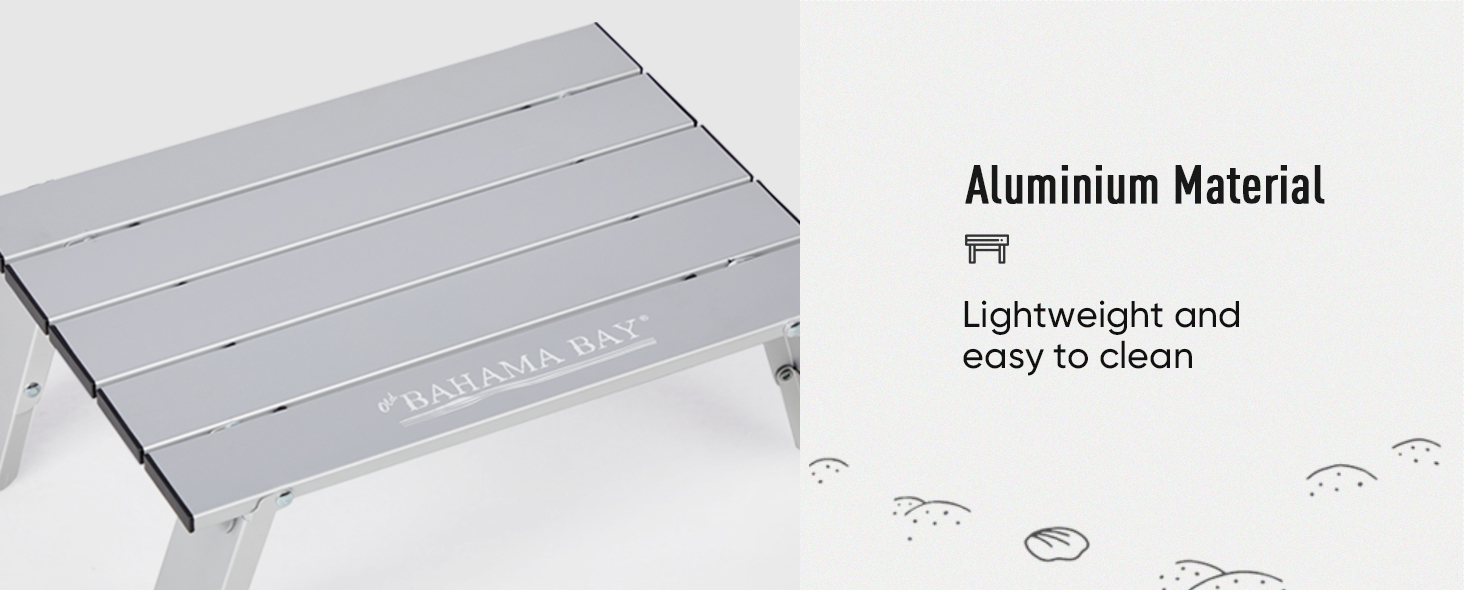 aluminium beach table