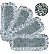 GleamGaGa Microfiber Mop Pads 4 Pieces for Floor Cleaning, Fit GleamGaGa Dust Mop: B0G4V5TW9N, Tw...