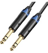 tisino 1/4 inch TRS Cable, Quarter inch 1/4 TRS to TRS Balanced Stereo Audio Cable Male to Male P...