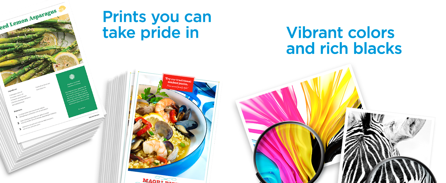 original hp ink fade-resistant bright images high-quality prints