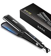 Bcway Professional Hair Straightener, 2.16'' Extra-Large Floating Titanium Flat Iron for Hair, 30...
