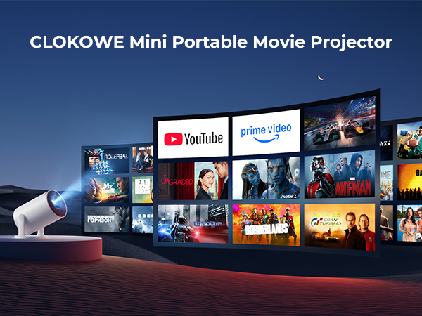 CLOKOWE mini portble movie projector