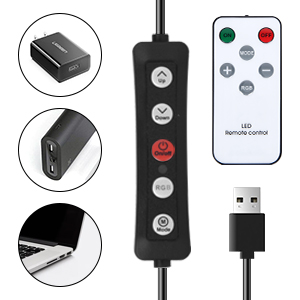 Our ring light can be powered by most devices containing USB ports