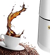 DITOSH 4 Cup 200 ml 6.6 oz Stovetop Espresso Maker Sainless Steel Moka Pot Espresso Maker Percola...