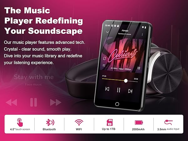 80GB MP3 Player with Bluetooth and WiFi