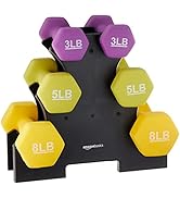 Basics Neoprene Dumbbell Hand Weights for Exercise and Muscle Toning