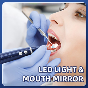 LED light with plaque remover