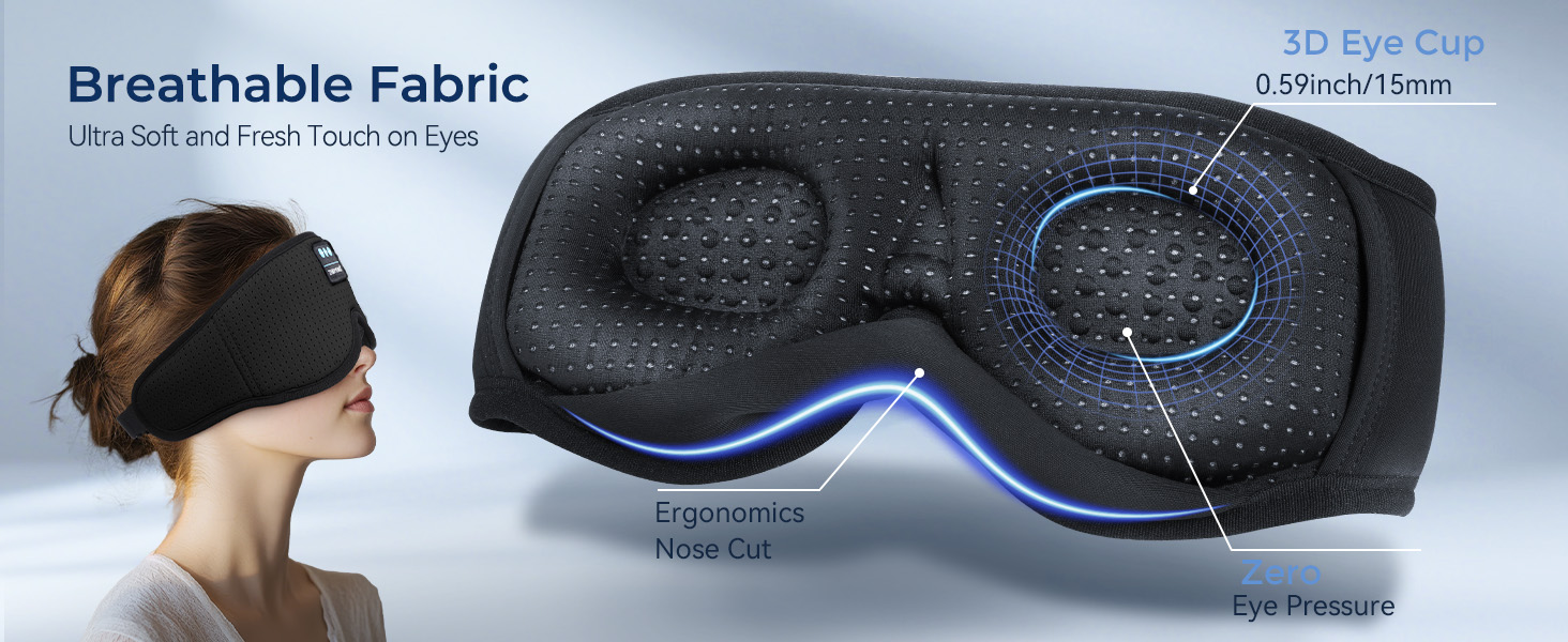 3D Eye Mask for Total, Uninterrupted Darkness