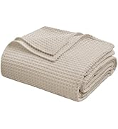 100% Egyptian Cotton Waffle Weave Throw Blanket for Bed Couch Sofa Home Decor, Soft Lightweight B...
