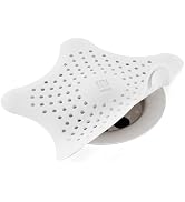 Umbra Starfish Hair Catcher, Suction Cup Drain Cover, 6-Inch, White | Silicone material, flexible...