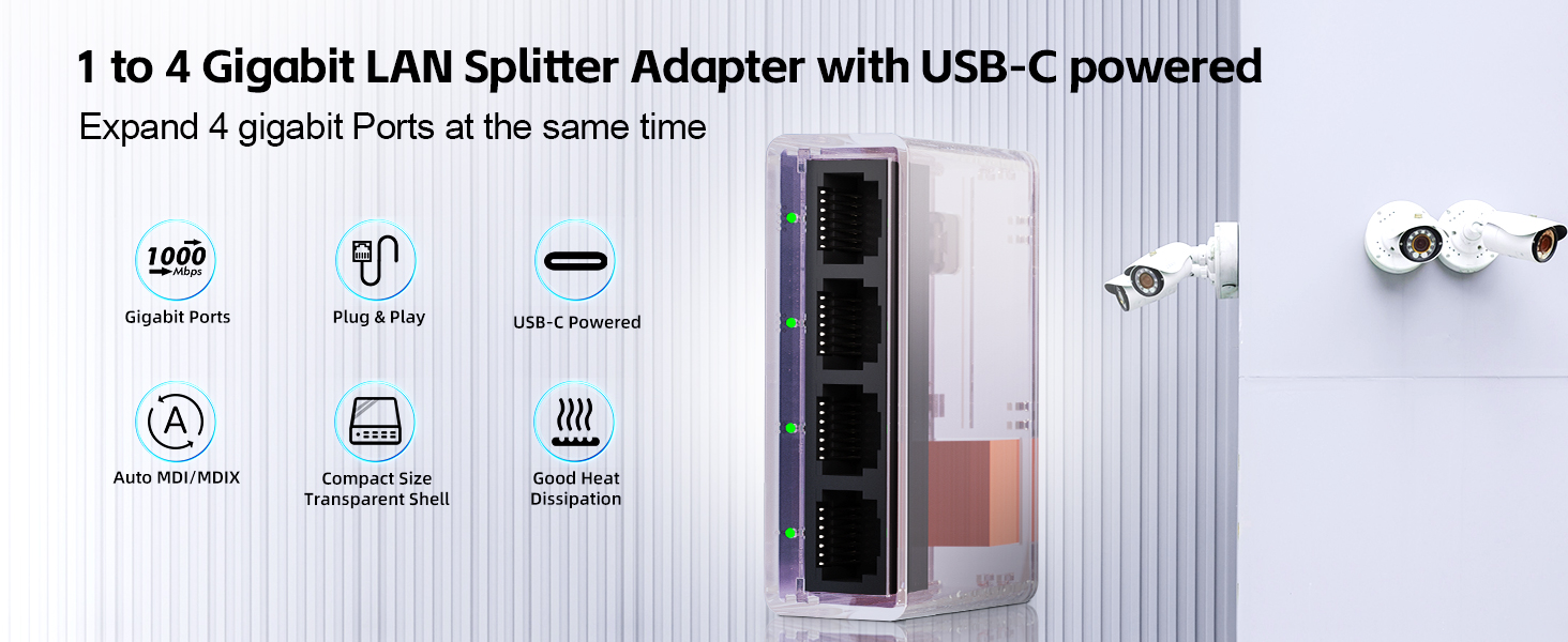 5-Port Gigabit Ethernet Switch with Type-C Powered
