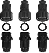 3Sets of Connectors for Garden Water Hose Expanding Hose Female Male Expandable Garden Hose Repai...