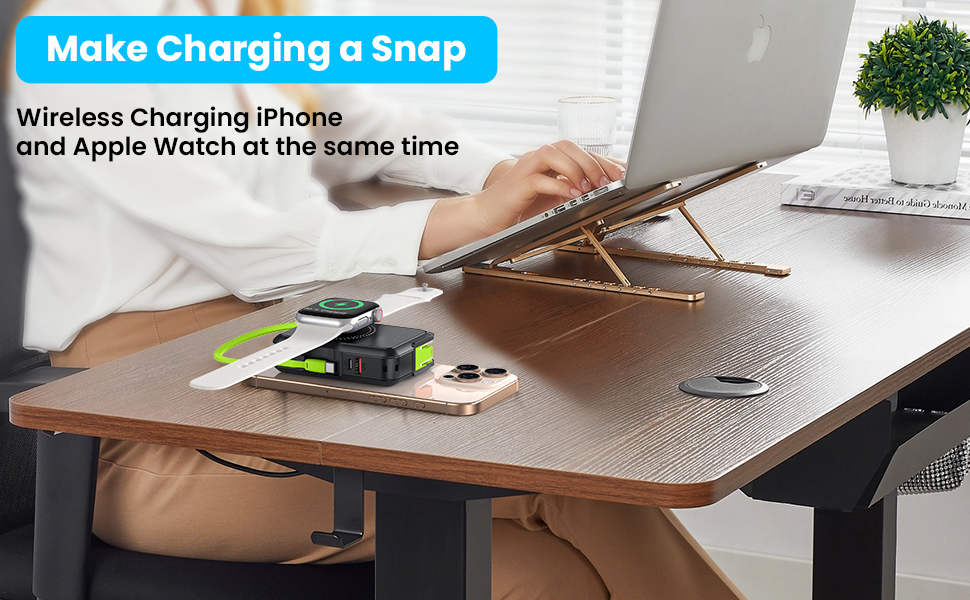 5-in-1 wireless magnetic power bank