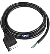 HayEastdor 5 Pin Trailer Connector 3.2FT/40Inch 18AWG Trailer Wiring Harness 5 Way Heavy Duty Tra...