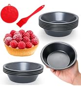 Quyimy 12 Pack Mini Pie Pans, 5 Inch Pie Tins Reusable Round Small Pie Pans, Carbon Steel Mini Ta...