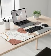 Mats on Top of Desks, Large Desk Mat, Cute Mousepad, Boho Mouse Pad, Abstract Mid Century Modern ...