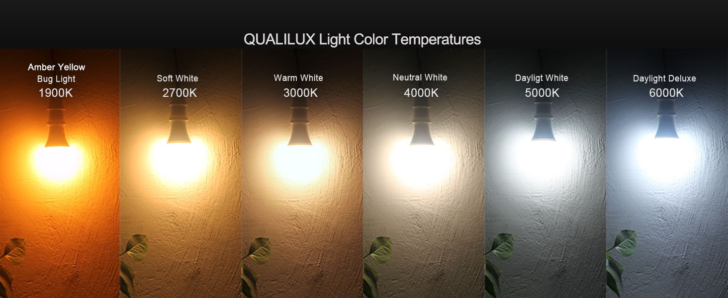 QUALILUX Dusk to Dawn Yellow Bug Light Bulbs 9.5W A+5 1464X600