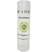 Megawise Vacuum Sealer Bags, 8-Inch Wide x 21.6 Feet Long, Compatible with Megawise &amp; Most Vacuum...