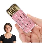 Golden bobby pins, cute box, pain-free, comfortable, all-day styling and buns. Suitable for all h...