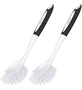 Amazer Dish Brush with Handle, 2 Pack Kitchen Scrub Brushes for Cleaning, Dish Scrubber with Stif...