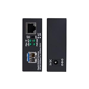 Gigabit Ethernet Copper-to-Fiber Media Converter, SM LC, 20km