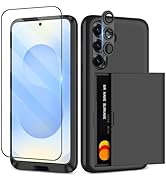 SAMONPOW for Samsung Galaxy S25 Case with Screen Protector + Camera Cover [4-in-1] Galaxy S25 Cas...