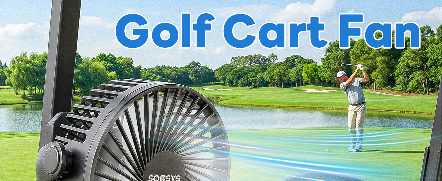 golf cart fan portable fan rechargeable magnetic fan battery operated fan golf cart accessories