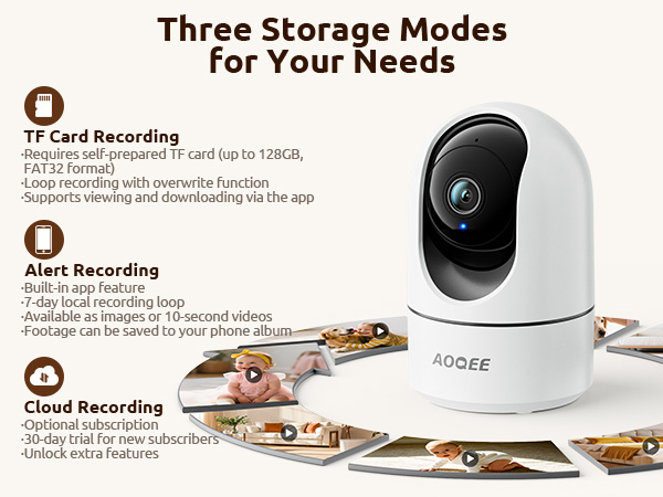 Three storage modes for your needs