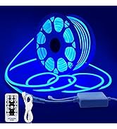 Aclorol Blue LED Neon Rope Lights Outdoor Waterproof 82FT LED Strip Light Flexible, Neon Light AC...