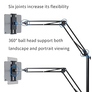 This bed phone holder is flexible and adjustable.