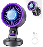 Sovrelon Desk Fan with Ice Cooling, 199-Speed Digital Display, Portable cordless Personal Fan 360...