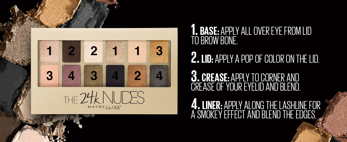 how to apply - base, lid, crease, liner