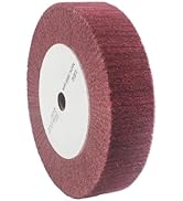 JUNLIXN 8'' X 2'' Extra Thick Non-Woven Polishing Wheels 320 Grit Nylon Wire Drawing Abrasive Buf...