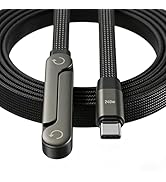 HOSYH 240W Invisible Stand Fast Charging Cable, 240W USB C to USB C Flat Cable 90 Degree Angled, ...