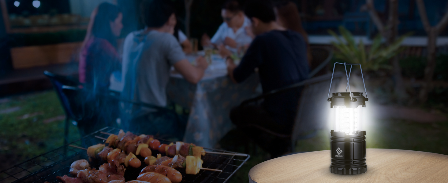 Nighttime Barbecues: Use the lantern to keep the party going.
