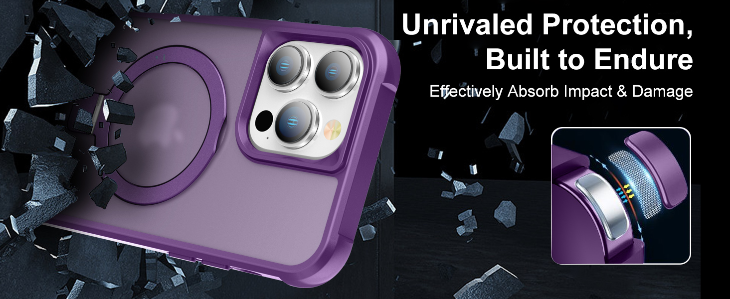 iPhone case with stand magsafe ring magnetic