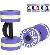 Sportneer Water Weights Aquatic Exercise Dumbbells Water Dumbbell Aerobics Workouts Set of 2 EVA ...