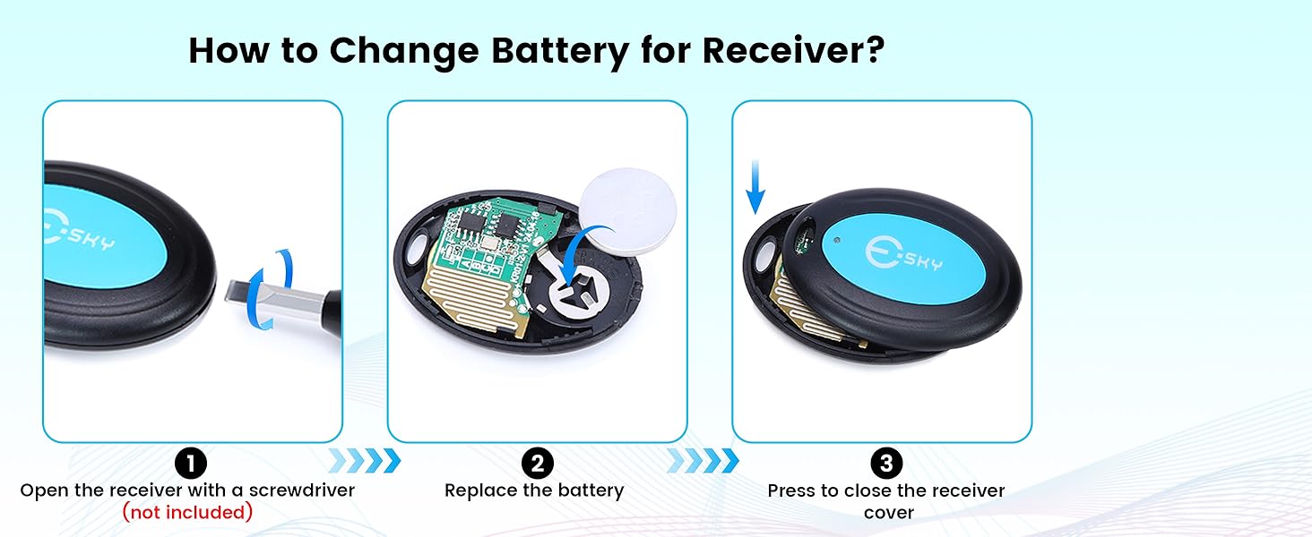 Esky Key Finder Locator with Sound, 85dB Item Trackers with 131ft Range Beeper Tags