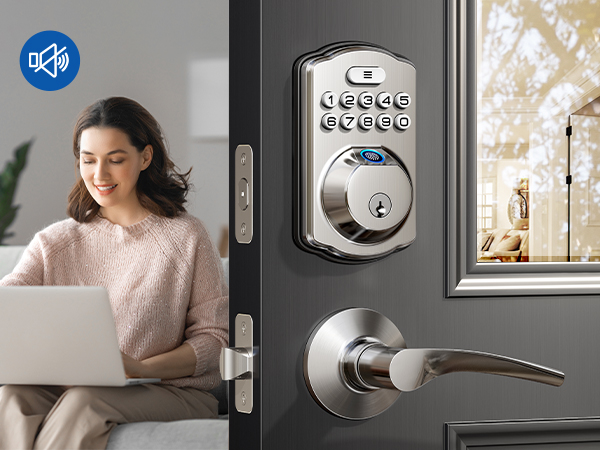 keyless entry door lock deadbolt with handle set