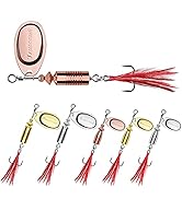 TRUSCEND Fishing Spoon with Triple Strengthened Hook, Copper Blade,High Grade Biological Rooster ...