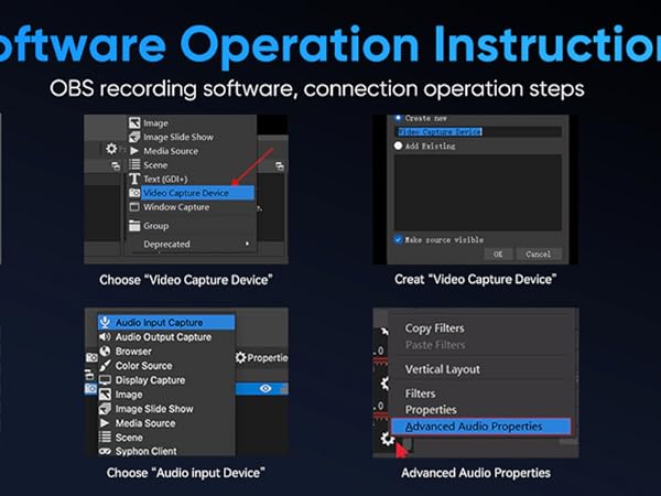 4K 60fps Audio Video HDMI Game Capture