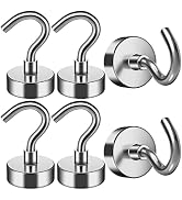 FINDMAG 25 LBS Magnetic Hooks Heavy Duty Neodymium Magnet Hooks for Hanging, Strong Magnetic Hook...