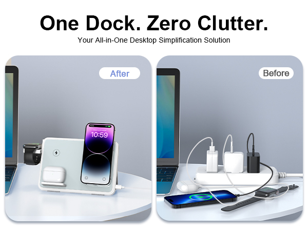 Dual Wireless Charger Stand for iphone samsung